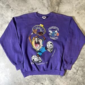 Vintage League Leader Charlotte Hornets NBA Tasmanian Devil Sweatshirt